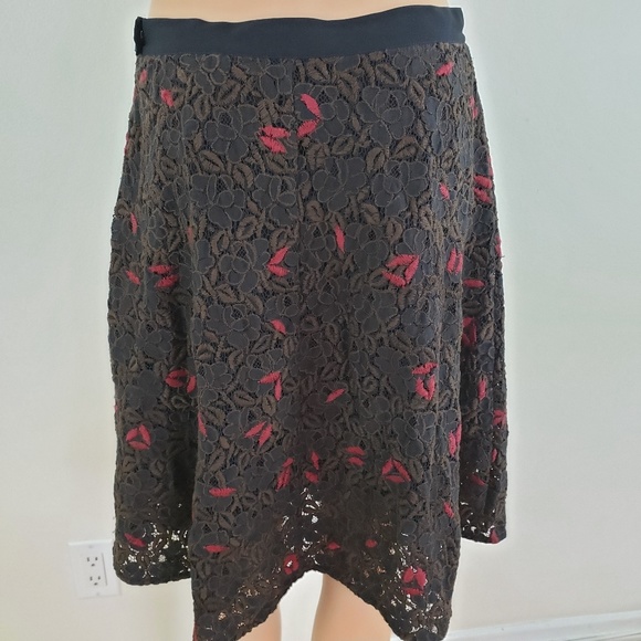 AllSaints Lace A Line Skirt Knee Length Leela 8 Goth Romantic y2k - Picture 4 of 7